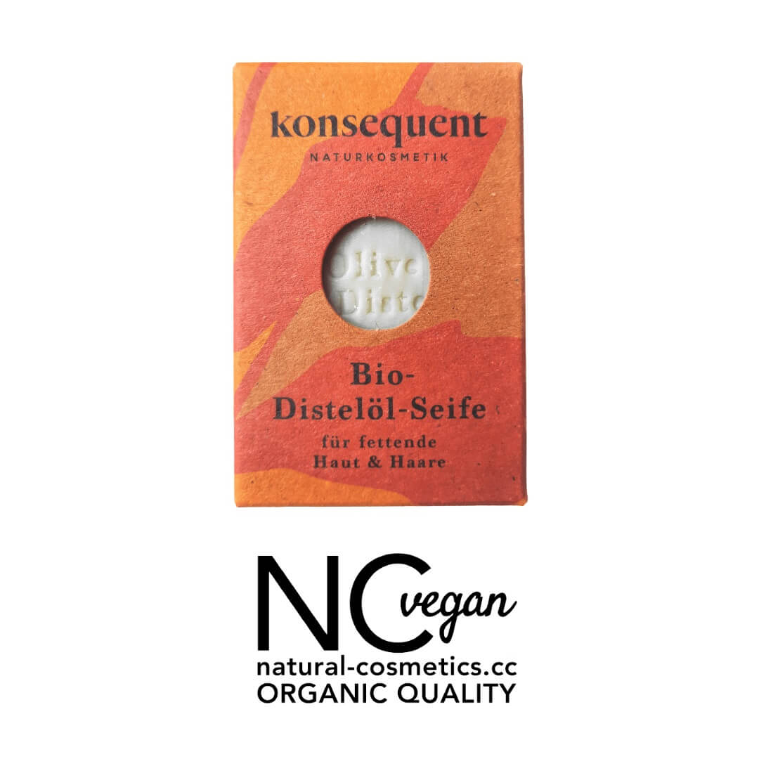 Bio-Distelöl-Seife, zertifiziert vegane Naturkosmetik